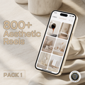 Aesthetic Vault Pack 1: 800+ Reels Minimalistas y Neutros ✨